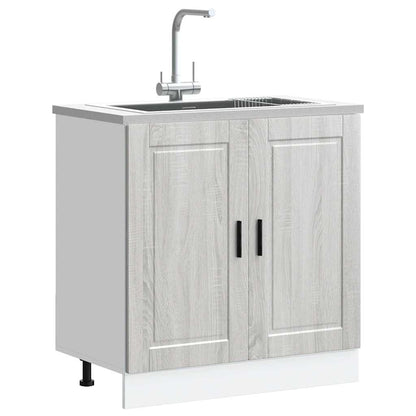 Spoelbakonderkast Porto 80x46x81,5 cm bewerkt hout grijs sonoma