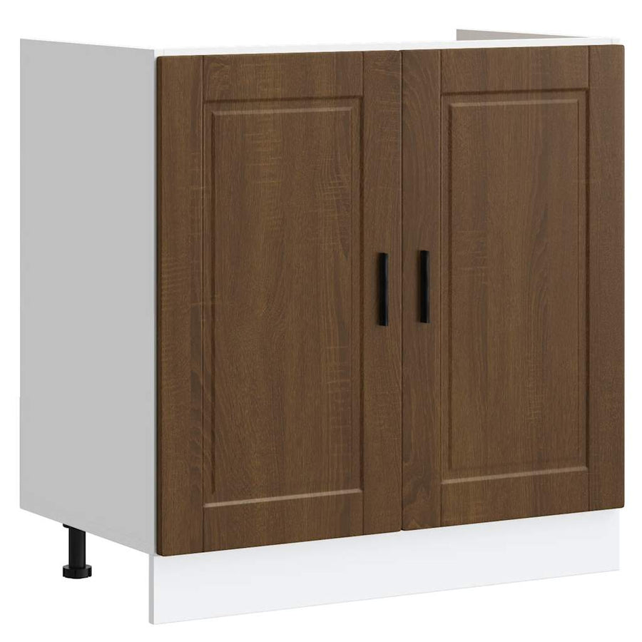 Spoelbakonderkast Porto 80x46x81,5 cm bewerkt hout bruin eiken