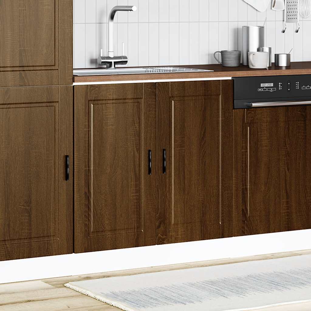 Spoelbakonderkast Porto 80x46x81,5 cm bewerkt hout bruin eiken