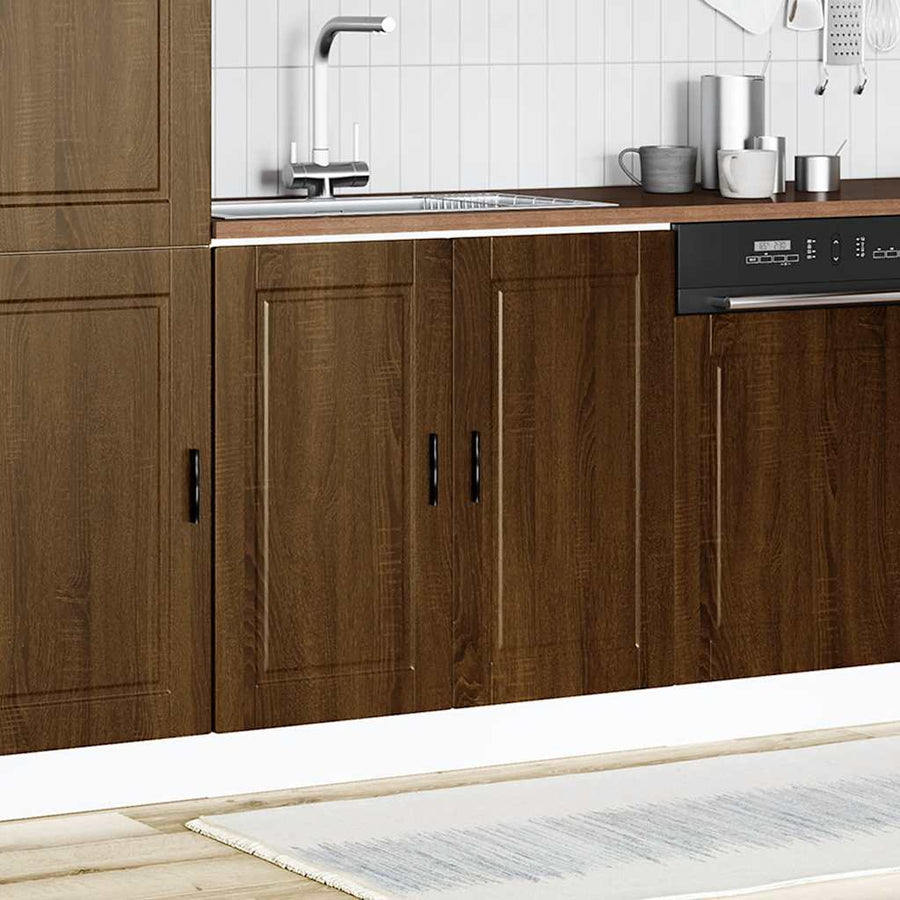 Spoelbakonderkast Porto 80x46x81,5 cm bewerkt hout bruin eiken