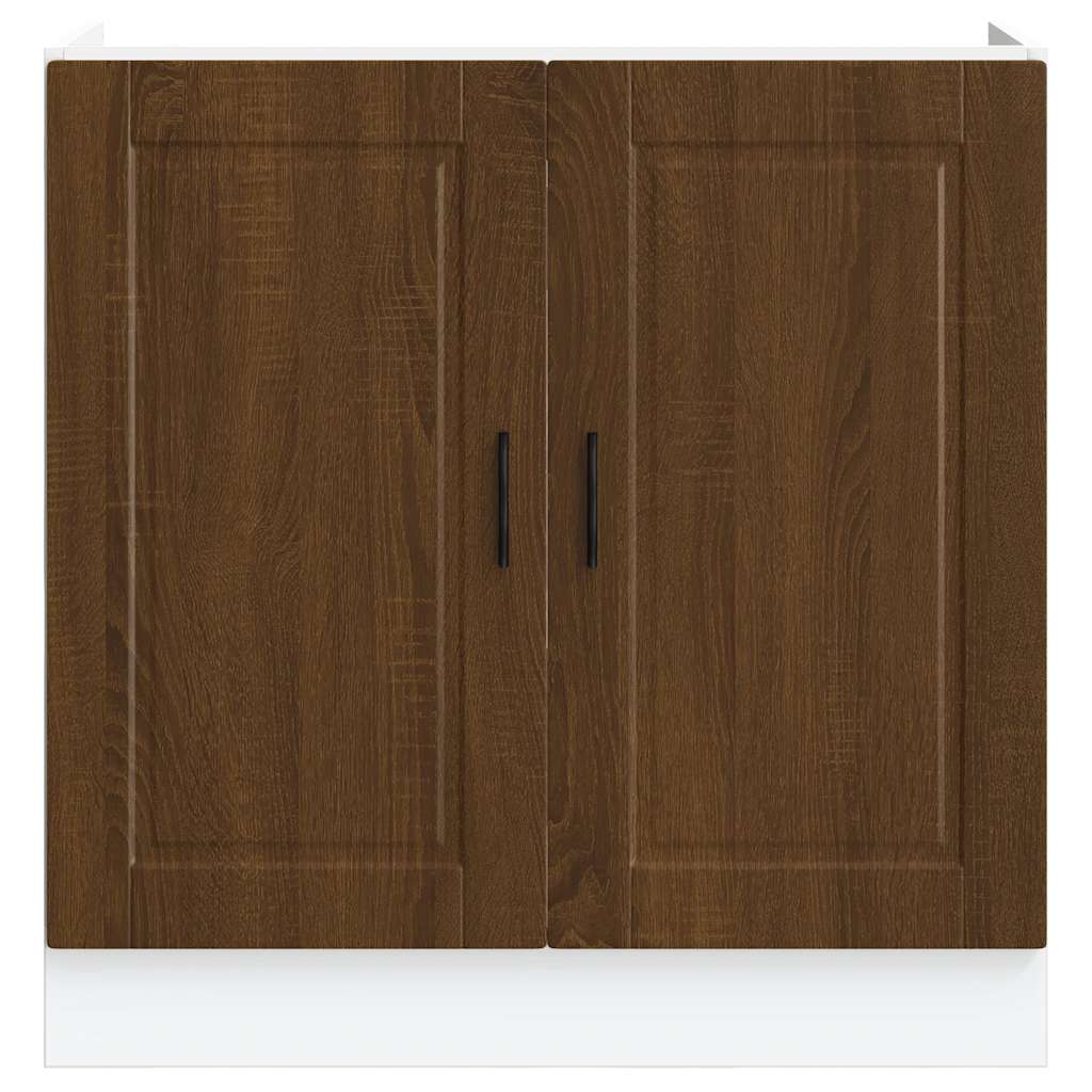 Spoelbakonderkast Porto 80x46x81,5 cm bewerkt hout bruin eiken