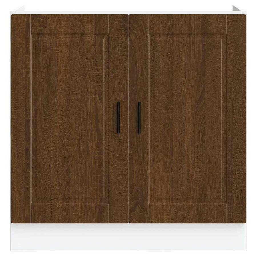 Spoelbakonderkast Porto 80x46x81,5 cm bewerkt hout bruin eiken