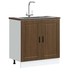 Spoelbakonderkast 80x46x81,5 cm bewerkt hout bruin eiken