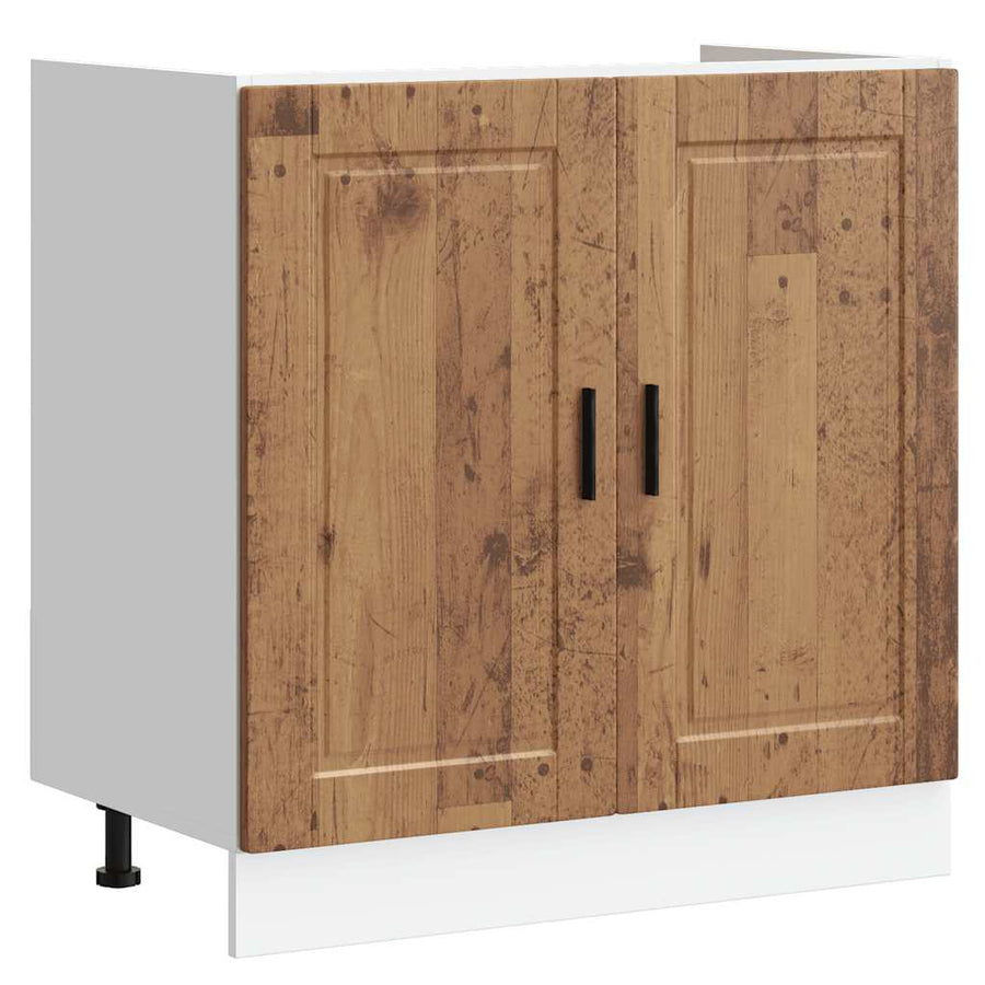 Spoelbakonderkast Porto 80x46x81,5 cm bewerkt hout oud hout