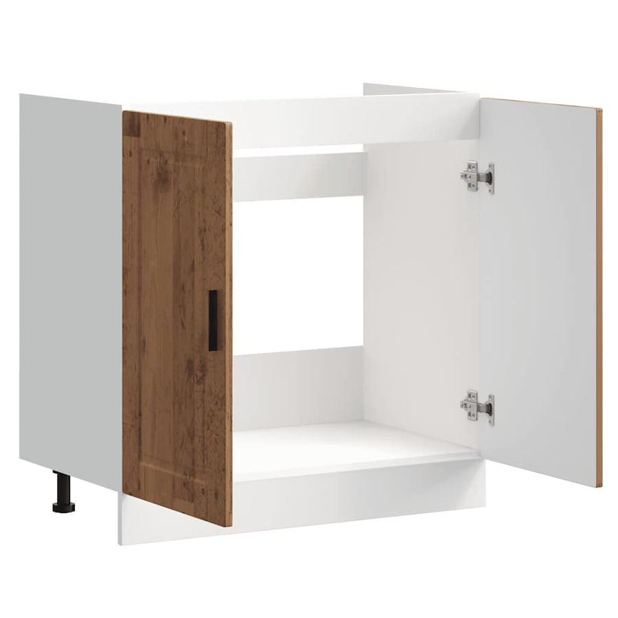 Spoelbakonderkast Porto 80x46x81,5 cm bewerkt hout oud hout