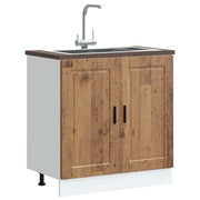 Spoelbakonderkast 80x46x81,5 cm bewerkt hout oud hout