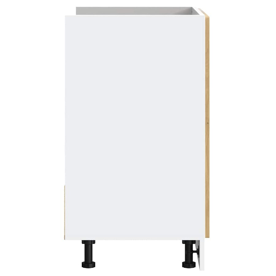 Spoelbakonderkast Porto 80x46x81,5 cm hout artisanaal eiken