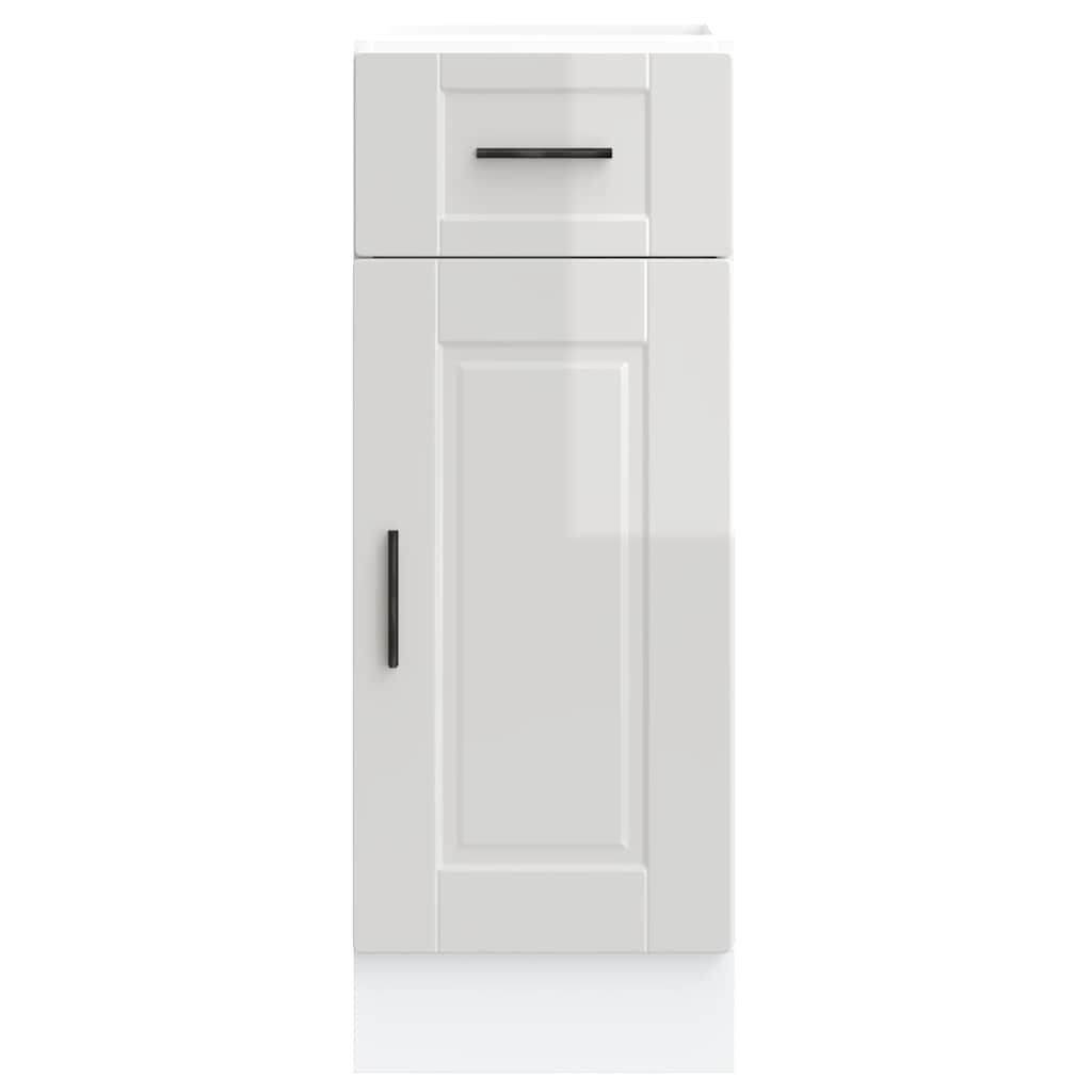 Keuken onderkast "Porto" bewerkt hout hoogglans wit