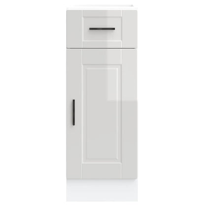 Keuken onderkast "Porto" bewerkt hout hoogglans wit