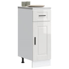 Keuken onderkast Porto 30x46x81.5 cm bewerkt hout hoogglans wit