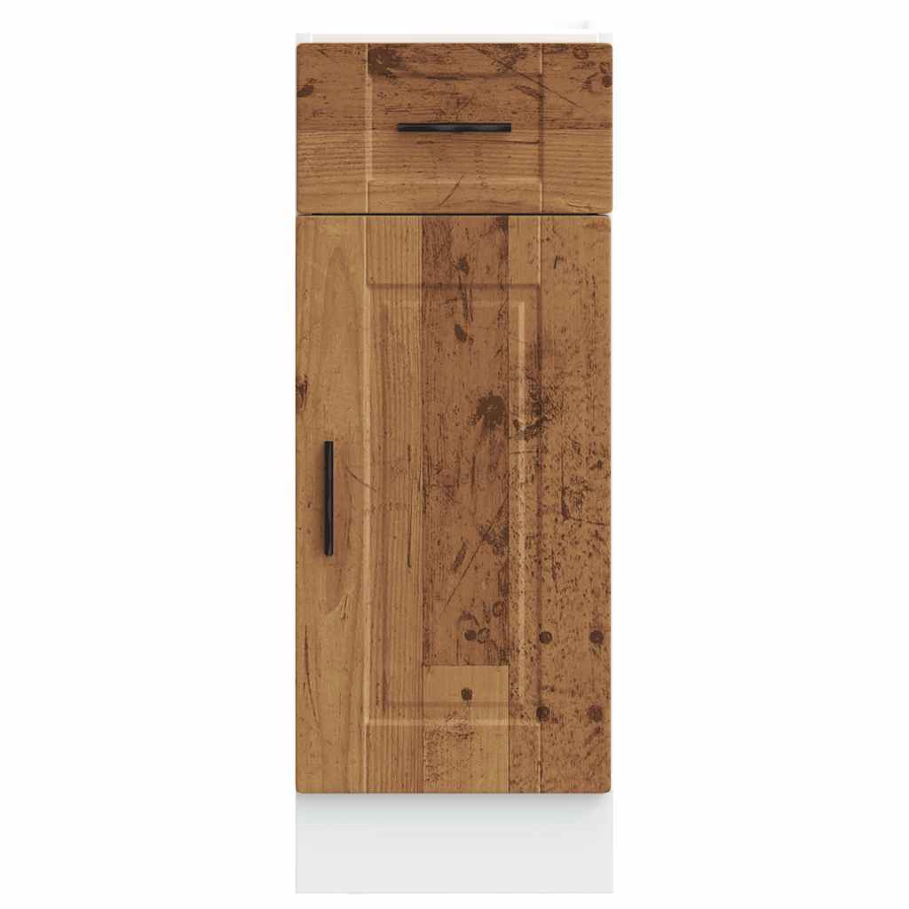 Keuken onderkast "Porto" bewerkt hout oud houtkleurig