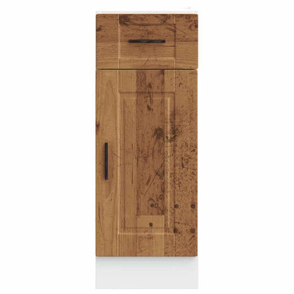 Keuken onderkast "Porto" bewerkt hout oud houtkleurig