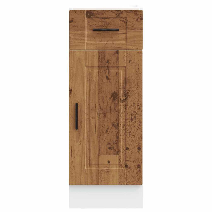 Keuken onderkast "Porto" bewerkt hout oud houtkleurig