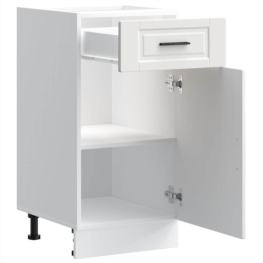 Keuken onderkast "Porto" bewerkt hout wit