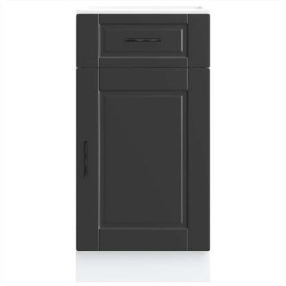 Keuken onderkast "Porto" bewerkt hout zwart