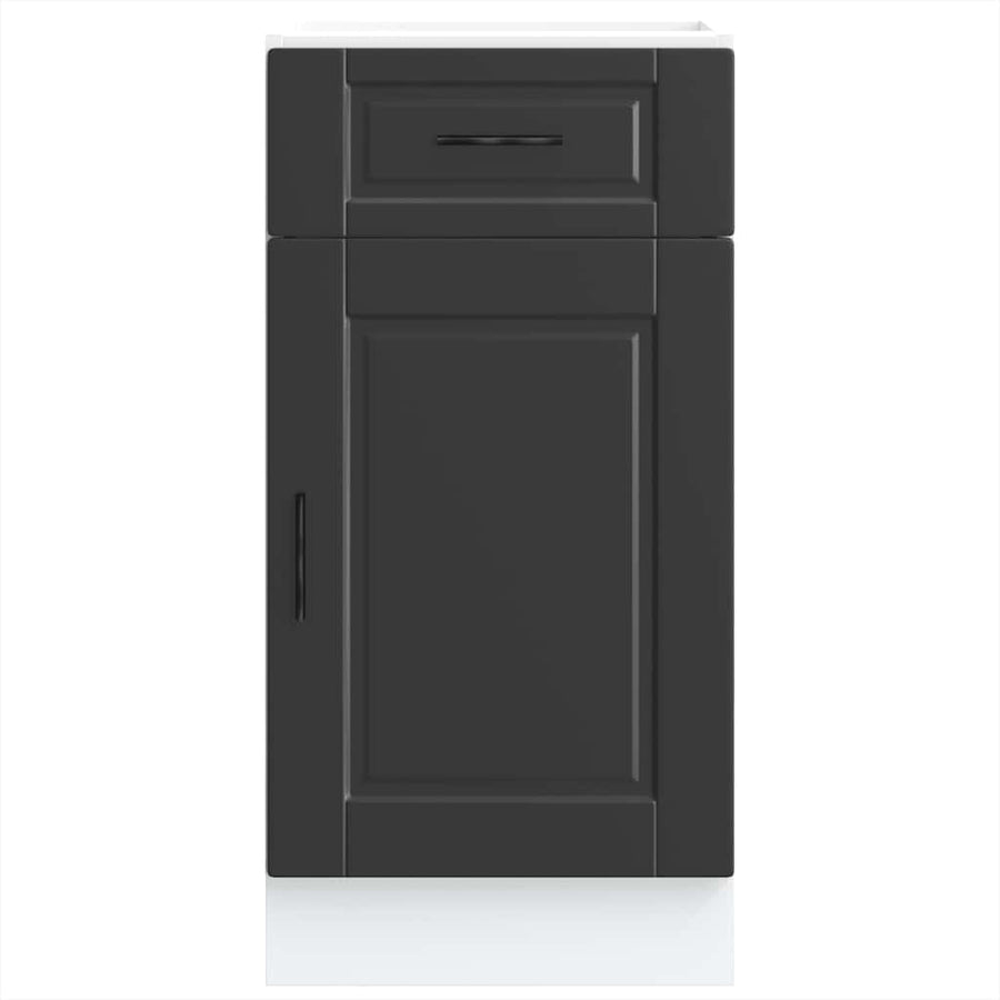 Keuken onderkast "Porto" bewerkt hout zwart