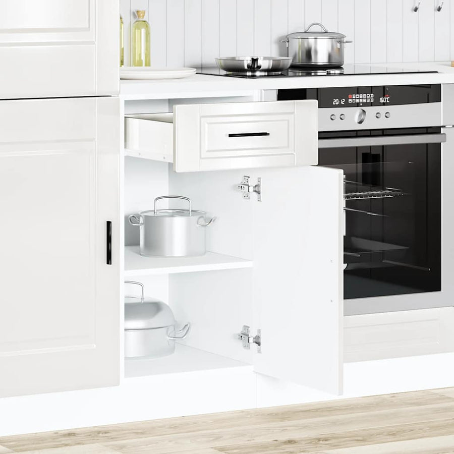 Keuken onderkast "Porto" bewerkt hout hoogglans wit