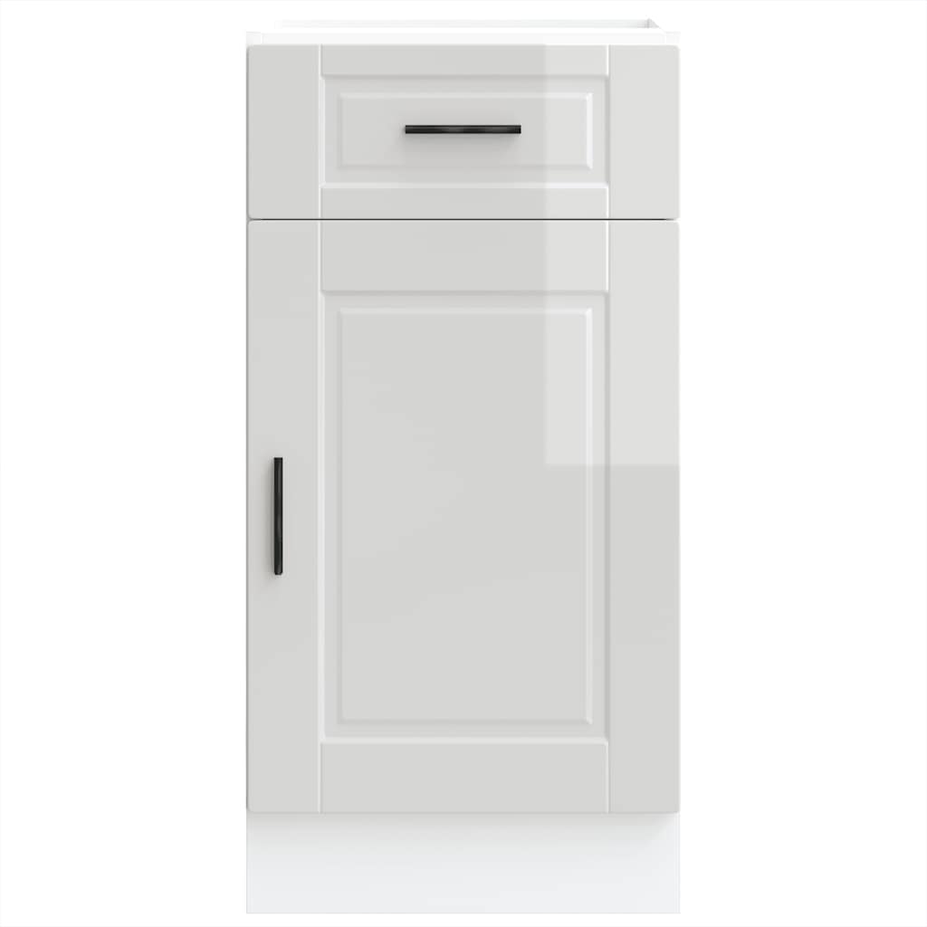 Keuken onderkast "Porto" bewerkt hout hoogglans wit