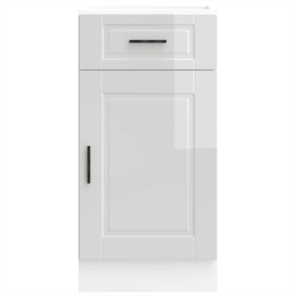 Keuken onderkast "Porto" bewerkt hout hoogglans wit