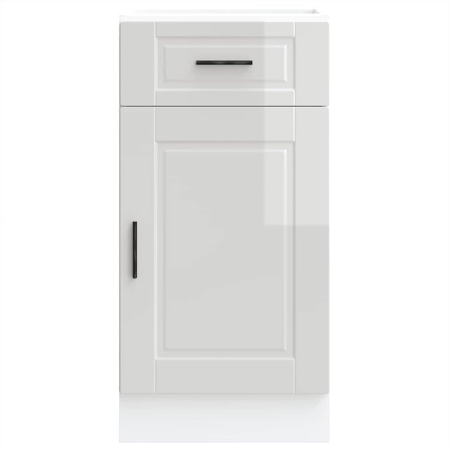 Keuken onderkast "Porto" bewerkt hout hoogglans wit