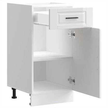 Keuken onderkast "Porto" bewerkt hout hoogglans wit