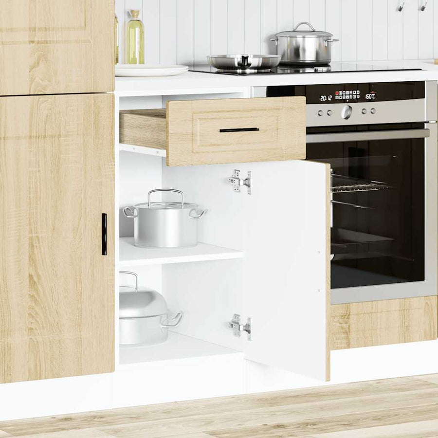 Keuken onderkast "Porto" bewerkt hout sonoma eikenkleurig