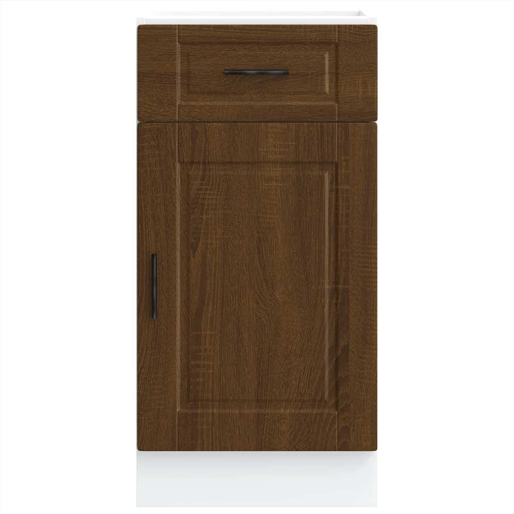 Keuken onderkast "Porto" bewerkt hout bruin eikenkleur