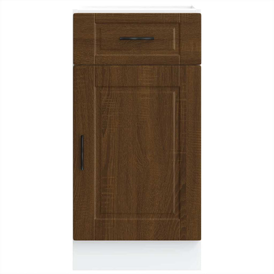Keuken onderkast "Porto" bewerkt hout bruin eikenkleur