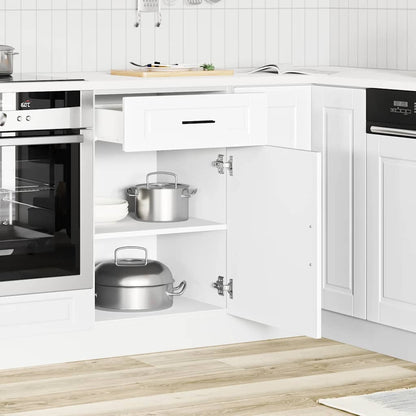 Keuken onderkast "Porto" bewerkt hout wit