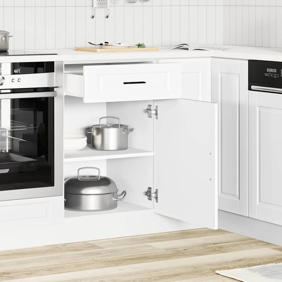 Keuken onderkast "Porto" bewerkt hout wit