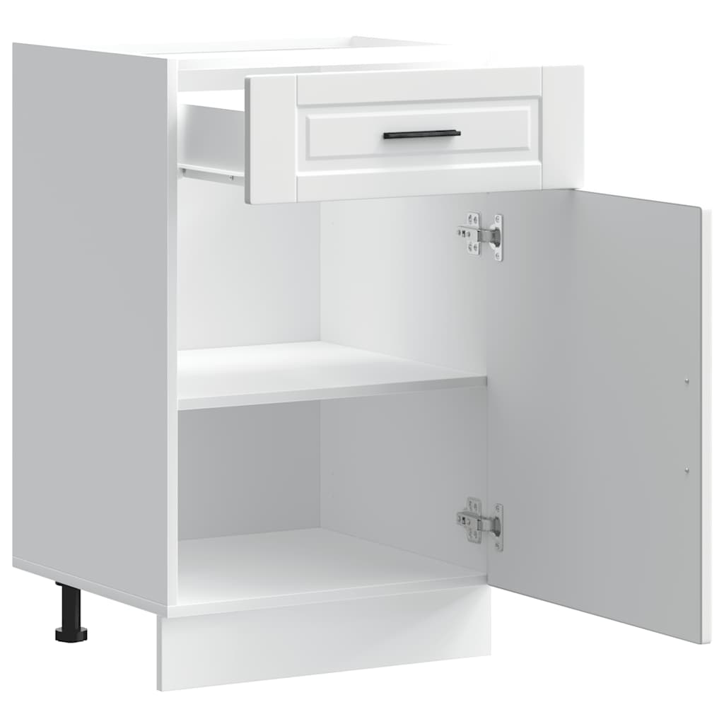 Keuken onderkast "Porto" bewerkt hout wit