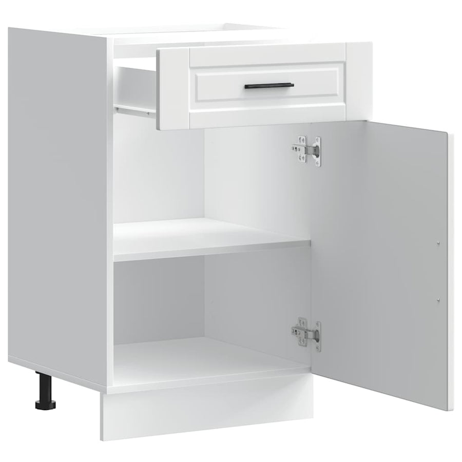 Keuken onderkast "Porto" bewerkt hout wit