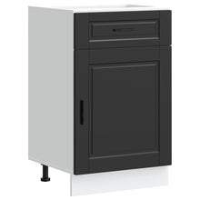 Keuken onderkast "Porto" bewerkt hout zwart
