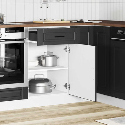 Keuken onderkast "Porto" bewerkt hout zwart