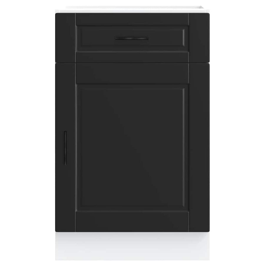 Keuken onderkast "Porto" bewerkt hout zwart