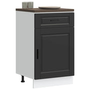 Keuken onderkast bewerkt hout zwart 50x46x81.5 cm
