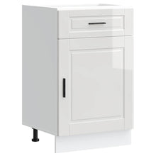 Keuken onderkast "Porto" bewerkt hout hoogglans wit