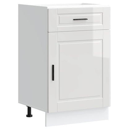 Keuken onderkast "Porto" bewerkt hout hoogglans wit