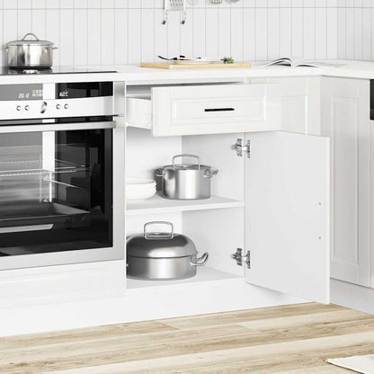Keuken onderkast "Porto" bewerkt hout hoogglans wit