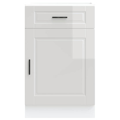 Keuken onderkast "Porto" bewerkt hout hoogglans wit