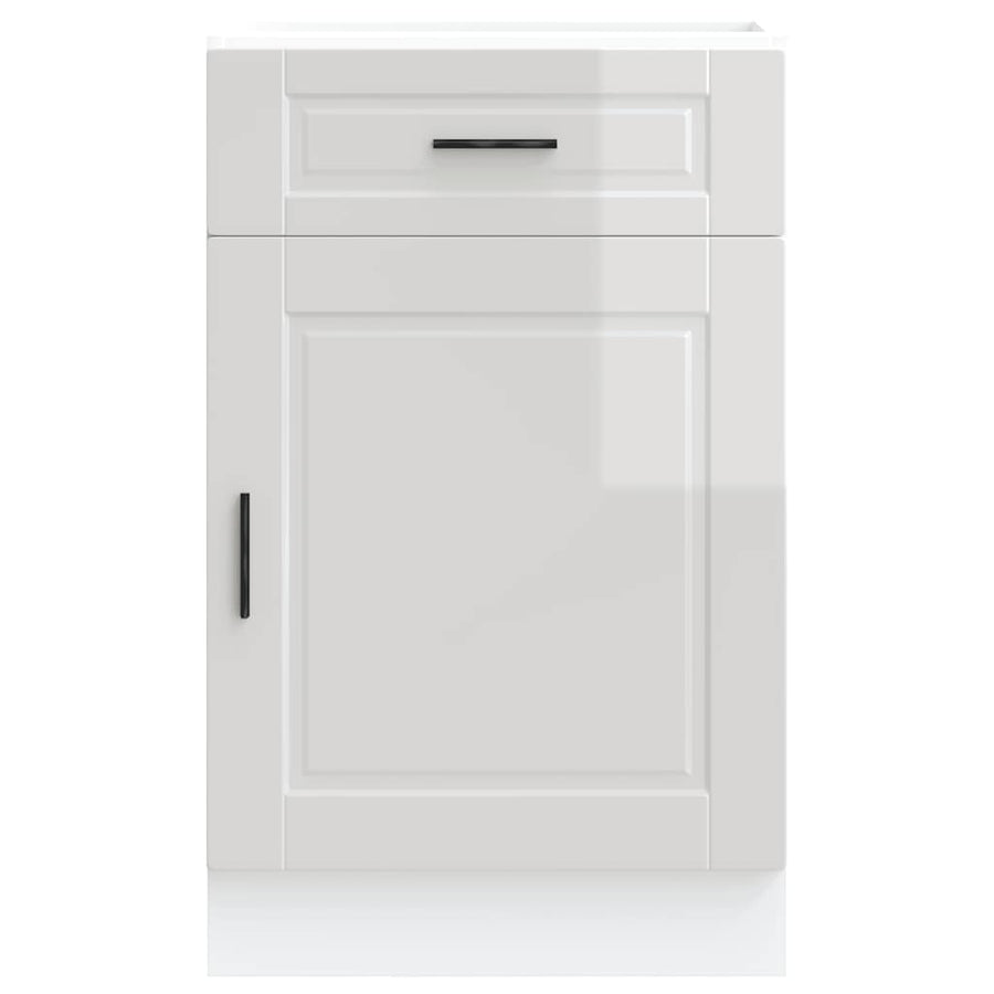 Keuken onderkast "Porto" bewerkt hout hoogglans wit