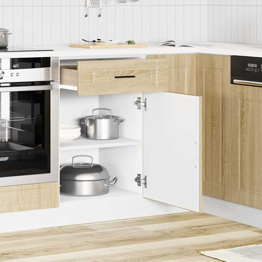 Keuken onderkast "Porto" bewerkt hout sonoma eikenkleurig