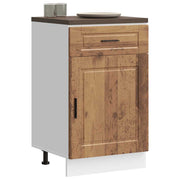 Keukenkast onderkast 50x46x81.5 cm bewerkt hout oud houtkleurig