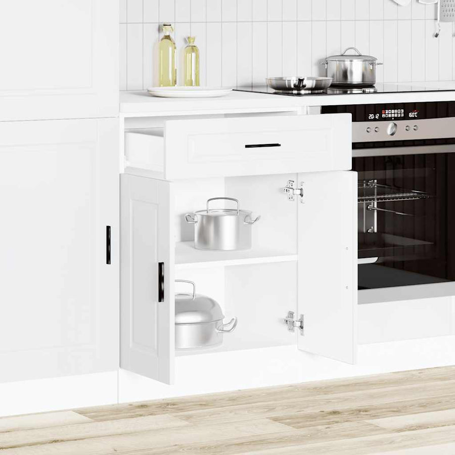 Keuken onderkast "Porto" bewerkt hout wit