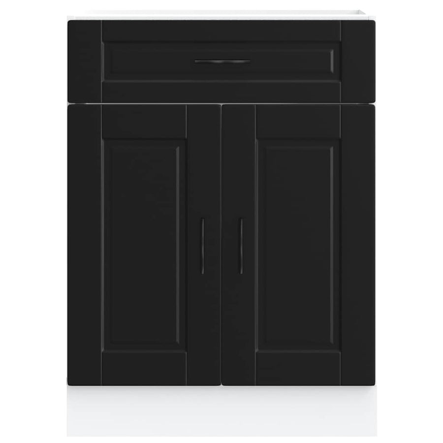 Keuken onderkast "Porto" bewerkt hout zwart
