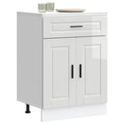Keukenonderkast Porto 60x46x81,5 cm bewerkt hout hoogglans wit