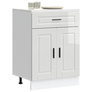 Keukenonderkast Porto 60x46x81,5 cm bewerkt hout hoogglans wit