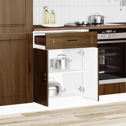 Keuken onderkast "Porto" bewerkt hout bruin eikenkleur