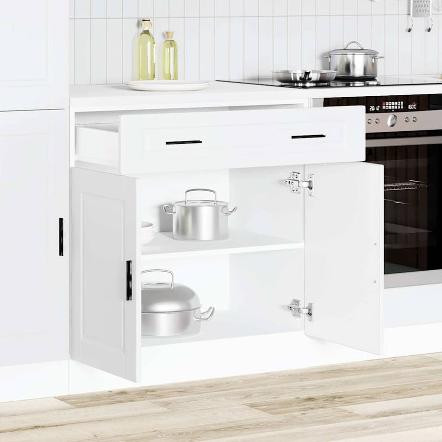Keuken onderkast "Porto" bewerkt hout wit