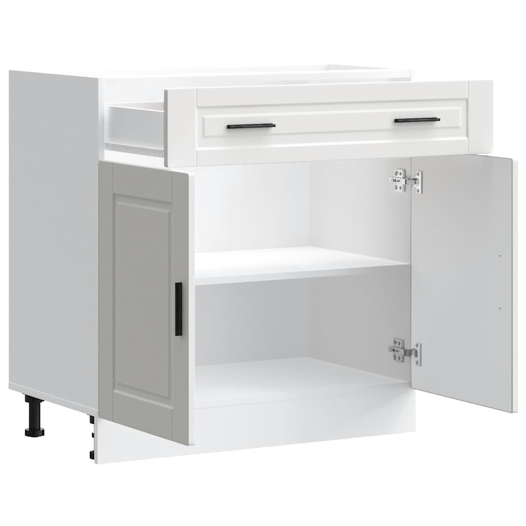 Keuken onderkast "Porto" bewerkt hout wit